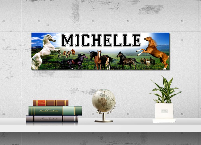 Horse - Personalized Poster with Your Name, Birthday Banner, Custom Wall Décor, Wall Art